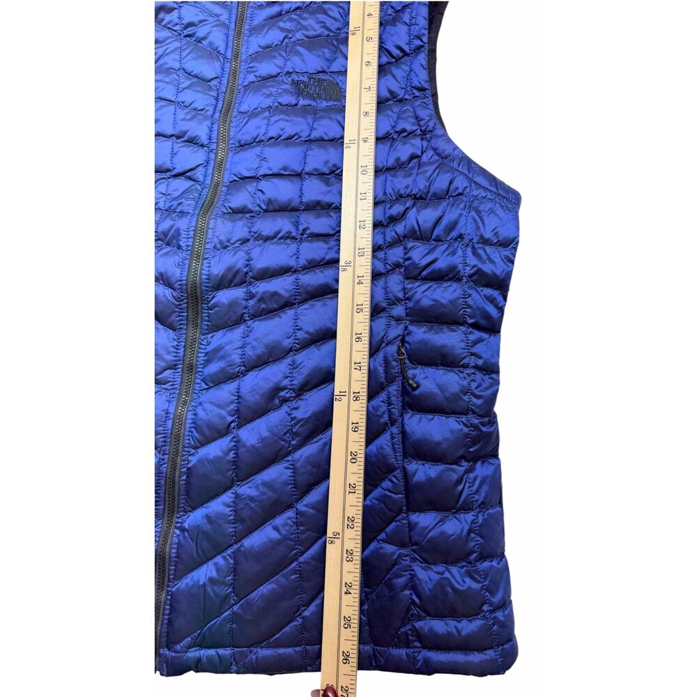 The North Face ThermoBall Vest Womens XL Blue Quilted Puffer Insulated Zip - Picture 5 of 5